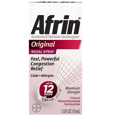 Afrin 12-HourNasal Decongestant Spray 0.05%, 15 ml