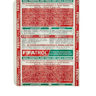 Aimil Ayurvedic Fifatrol Tablet
