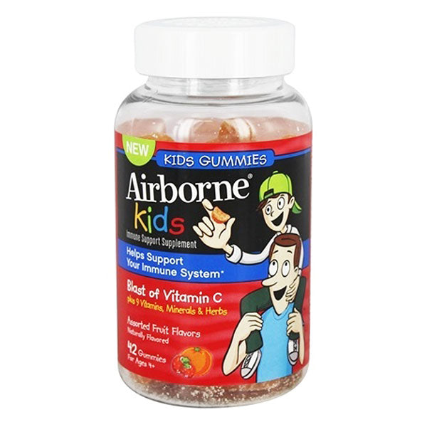 Airborne Kids Immune Support Gummies Assorted Fruit, 21 Count