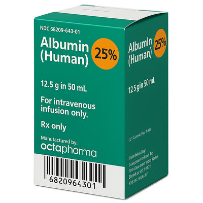Albumin 25% Human Injection Solution, Plasma Volume Expander by Octapharma 50 mL (Rx)
