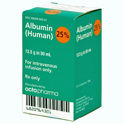 Albumin 25% Human Injection Solution, Plasma Volume Expander by Octapharma 50 mL (Rx)