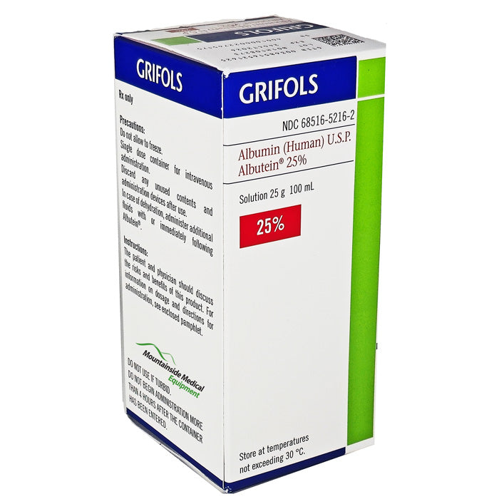 Albutein 25% (Human) Albumin Single-Dose Vial Preservative-free 100 mL (RX)