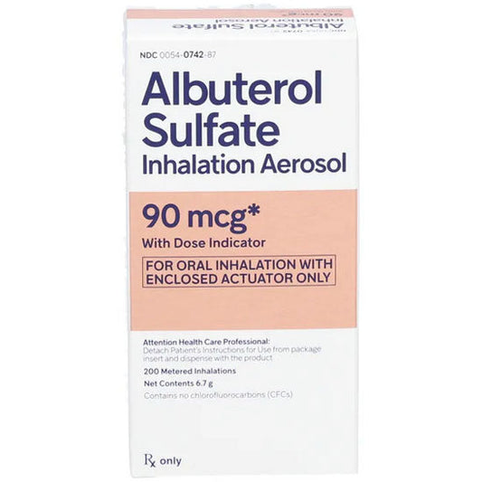 Albuterol Sulfate Inhaler 90 mcg Aerosol 6.7 Gram 200 Doses (Rx)
