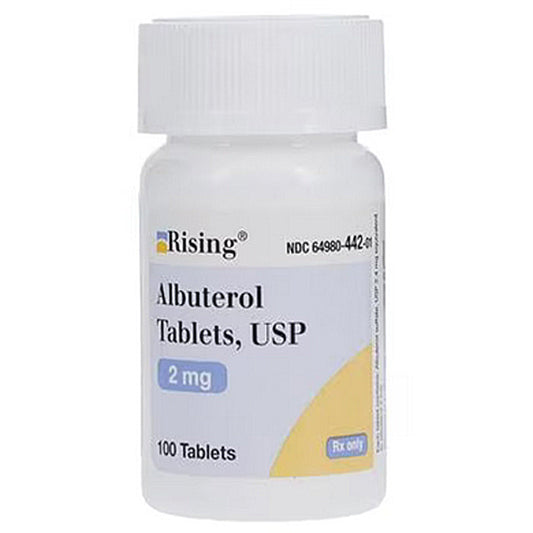 Albuterol Sulfate Tablets 2 mg, 100/Bottle (Rx)
