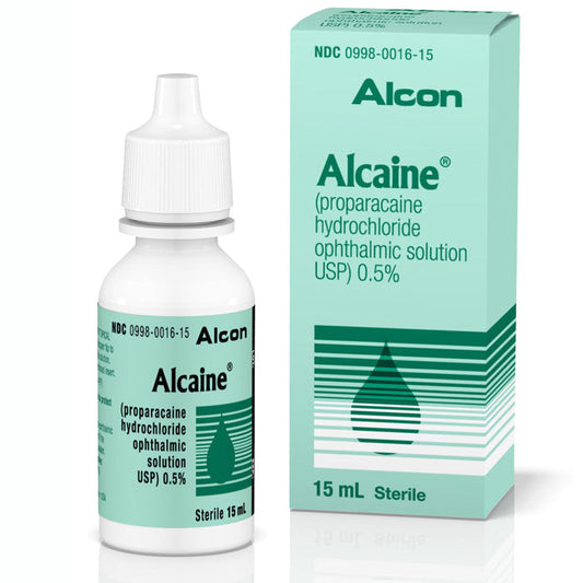 Alcaine Eye Drops (Proparacaine hydrochloride) 0.5% Local Anesthetic for Eye Surgery (Rx)  *Refrigerated Item*
