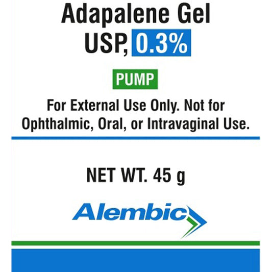Alembic Adapalene 0.3% Gel Pump, 45 Gram (Generic Differin)  (Rx)