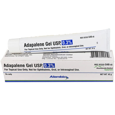 Alembic Adapalene Topical Gel 0.3% Acne Treatment 45 Gram Tube (Rx)