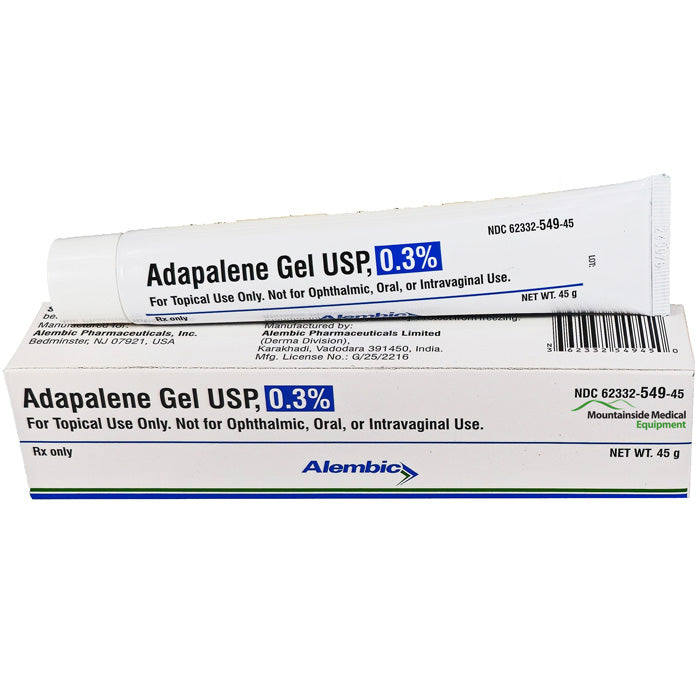 Alembic Adapalene Topical Gel 0.3% Acne Treatment 45 Gram Tube (Rx)