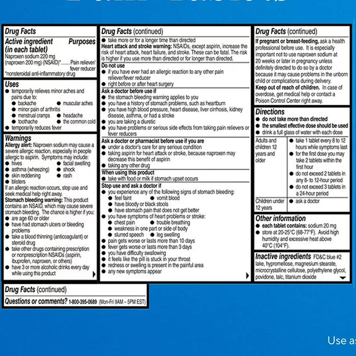Aleve Back and Muscle Pain Relief Tablets 220 mg by Bayer 24 Count