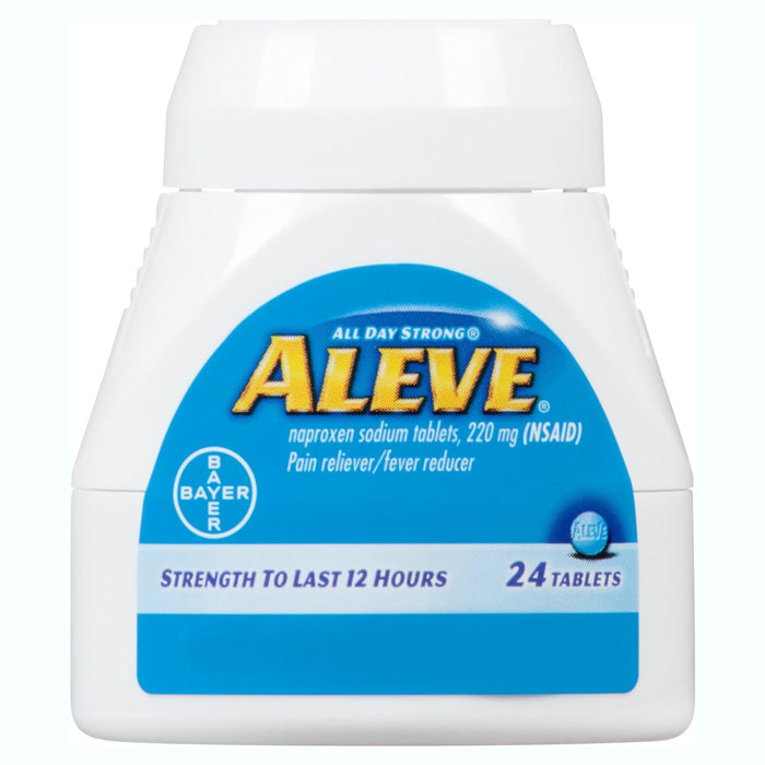 Aleve Tablets Naproxen Sodium 220 mg (NSAID) 24 Count