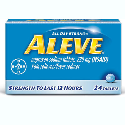 Aleve Tablets Naproxen Sodium 220 mg (NSAID) 24 Count