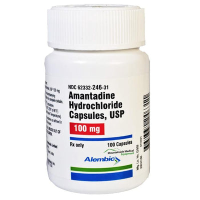 Amantadine Hydrochloride 100 mg Capsules 100 Count (Rx)