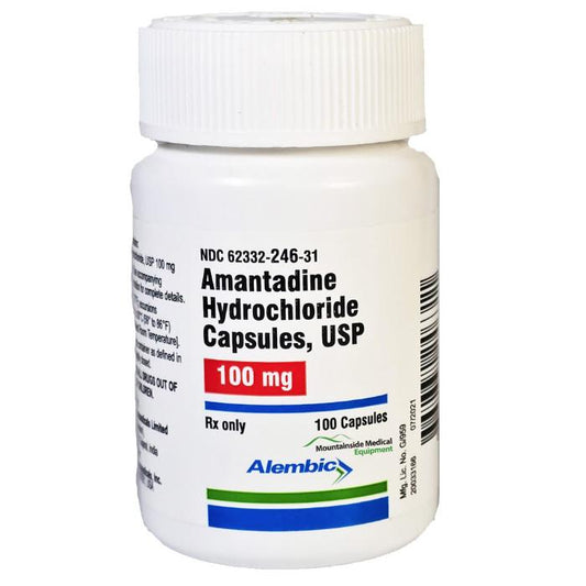 Amantadine Hydrochloride 100 mg Capsules 100 Count (Rx)