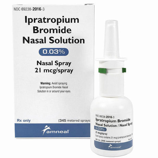 Ipratropium Bromide Nasal Spray 0.03% Nasal Solution 30 mL (345 Metered Sprays)