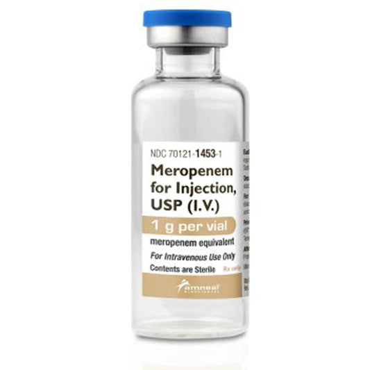 Meropenem for Injection 500 mg Vials 10-Pack by Amneal (Rx)