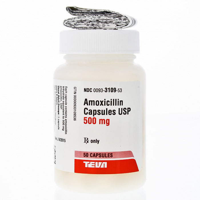 Amoxicillin 500mg Capsules by Teva 50 Count (RX)