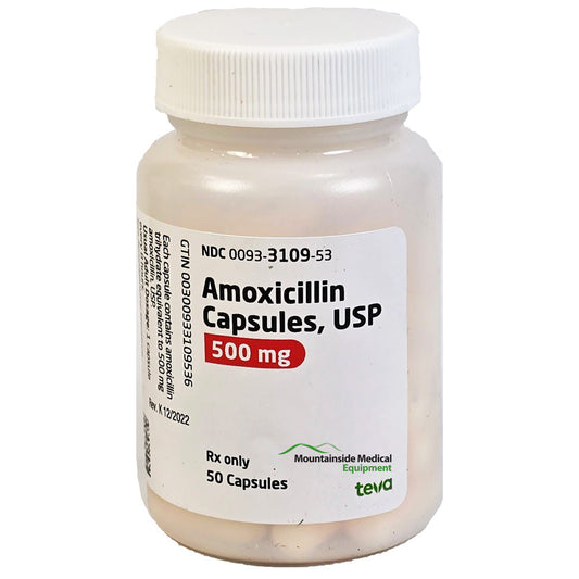 Amoxicillin 500mg Capsules by Teva 50 Count (RX)