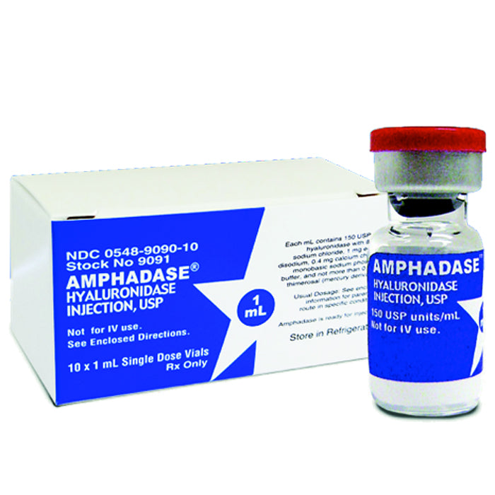 Amphadase Hyaluronidase Injection 150 Units/1 mL Single-Dose Vials (10 Pack) **Refrigerated Item** (Rx)