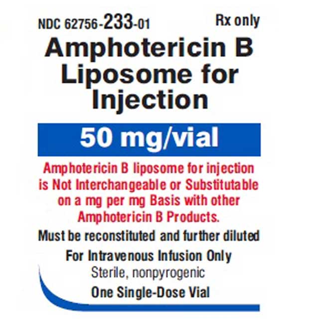 Amphotericin B Liposome 50 mg Per Vial SIngle-Dose Vial 50 mg by Sun Pharmaceutical (RX)