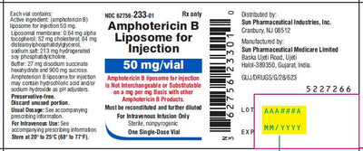 Amphotericin B Liposome 50 mg Per Vial SIngle-Dose Vial 50 mg by Sun Pharmaceutical (RX)