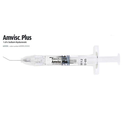Amvisc Plus Viscoelastic 1.6% Sodium Hyaluronate Ophthalmic Viscosurgical Device 0.8 mL **Refrigerated ** (RX)