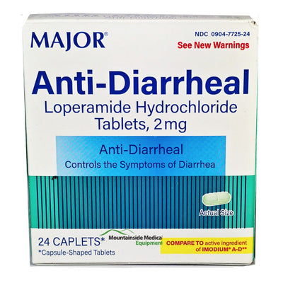 Anti-Diarrheal Relief Tablets 2 mg (Loperamide Hydrochloride) 24 Caplets