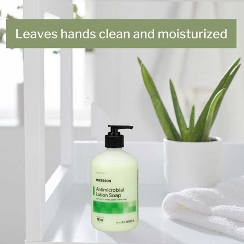 Hand Soap, Antimicrobial Moisturizing Soap with PCMX (Chloroxylenol) and Aloe with Herbal Scent 18 oz