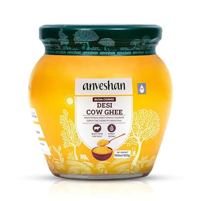 Anveshan Desi Cow A2 Ghee (Bilona Churned) - 500 ML