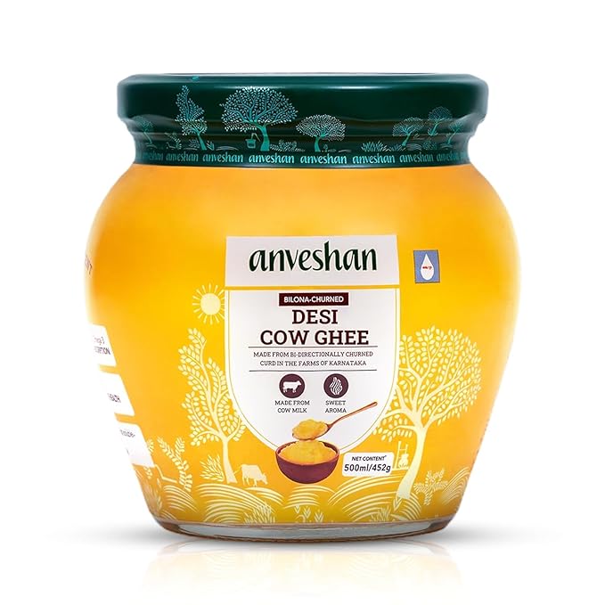 Anveshan Desi Cow A2 Ghee (Bilona Churned) - 500 ML