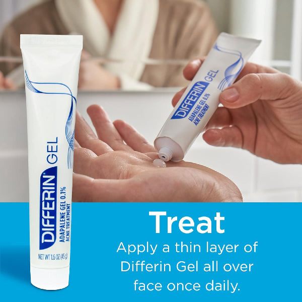 Differin Gel 0.1% Retinoid Adapalene for Acne Treatment