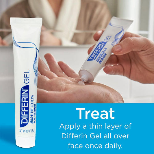 Differin Gel 0.1% Retinoid Adapalene for Acne Treatment