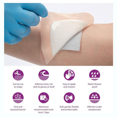 Aquacel Adhesive Silicone Foam Dressing with Border