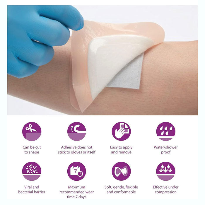Aquacel Adhesive Silicone Foam Dressing with Border