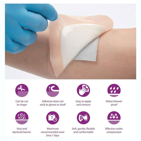 Aquacel Adhesive Silicone Foam Dressing with Border