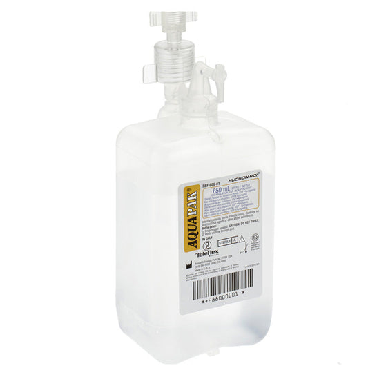 Aquapak Prefilled Sterile Water Humidifier Bottle with Adapter 650 mL