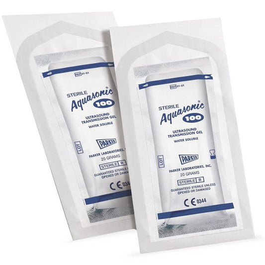 Aquasonic Ultrasound Gel High Viscosity 20 Gram Foil Packets, Sterile 48/Box