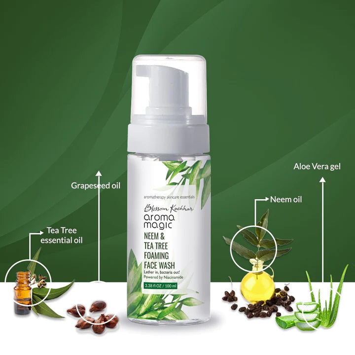 Aroma Magic Neem & Tea Tree Foaming Face Wash - Niacinamide (100 ml)