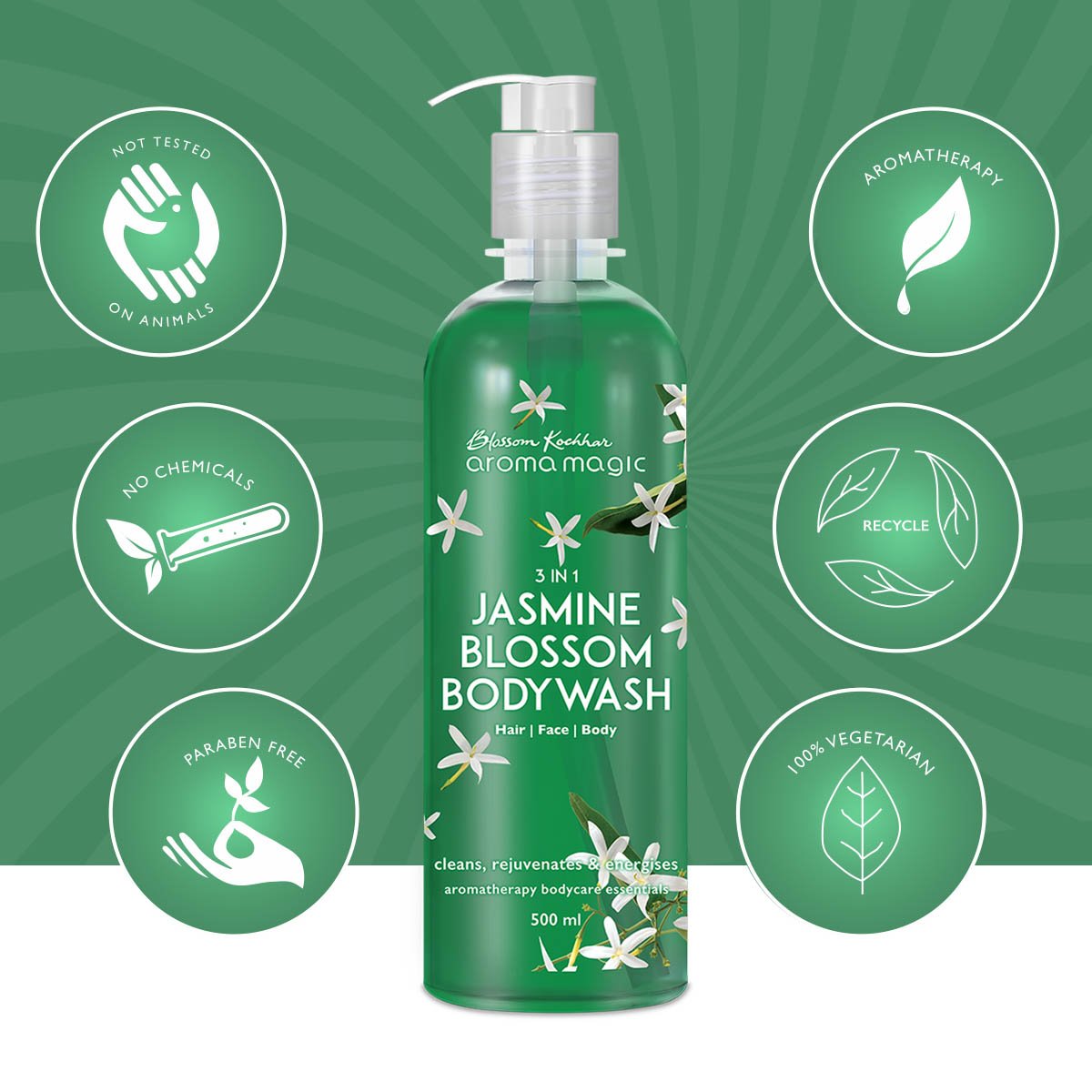 Aroma Magic 3 In 1 Jasmine Blossom Body Wash
