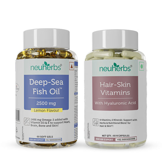 Complete Beauty Combo: Fish Oil & Hair Skin Vitamins
