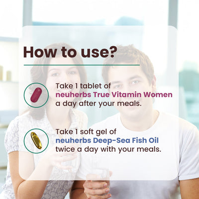 Couple’s Wellness Pack– Deep Sea Fish Oil Omega-3 & Multivitamin Women