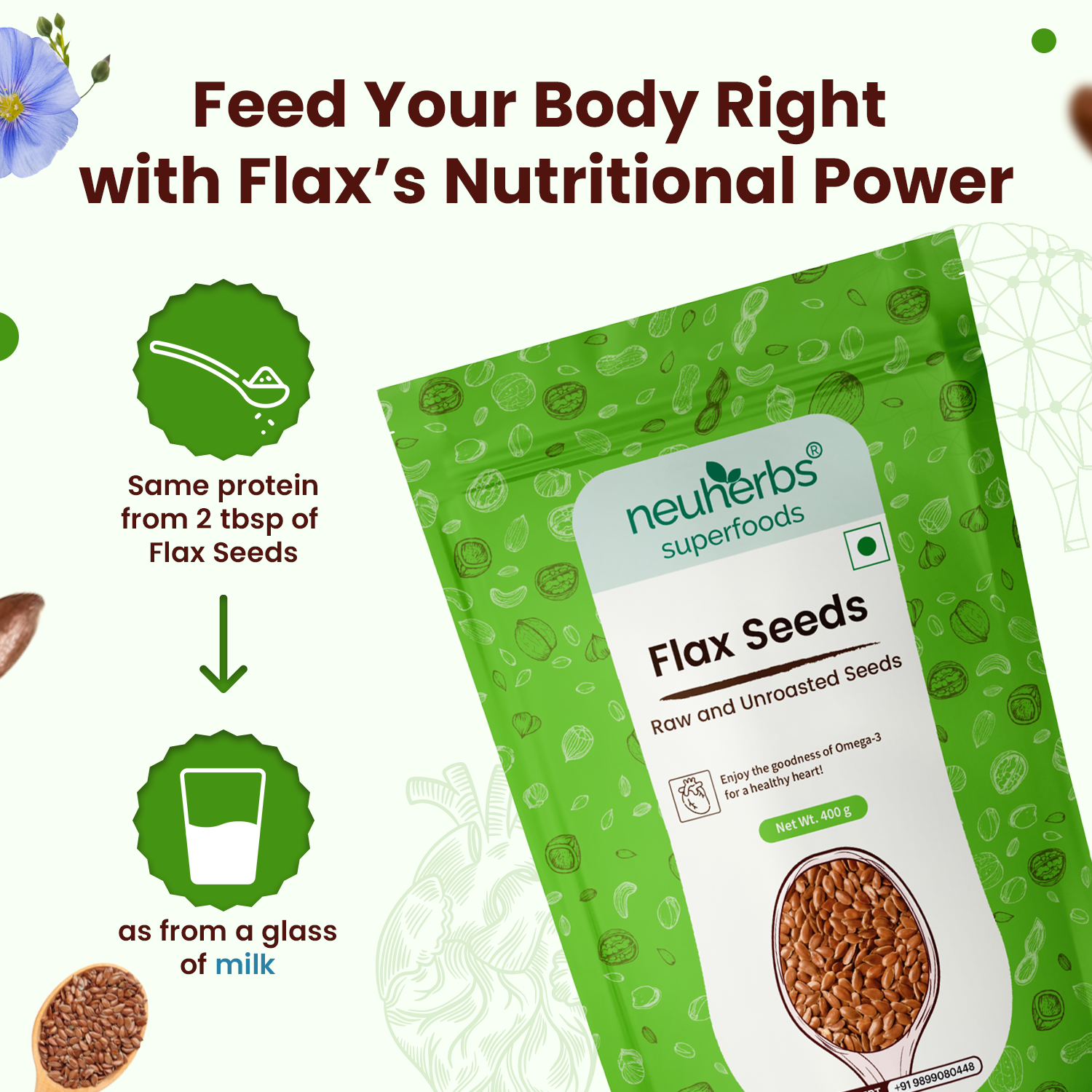 Organic Flax Seeds: Rich in Omega-3 for Weight Loss & Health