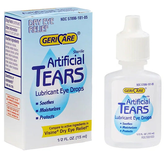 Artificial Tears Eye Drops, Lubricanting Formula, Sterile 15 mL