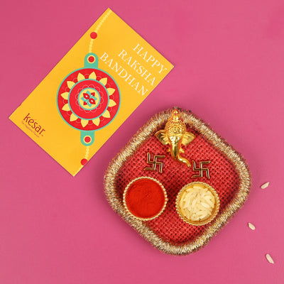 Kesar Sweets Artisanal Premium Assorted Laddoo 12 pcs in a Fancy Gift Box With 2 Rakhis