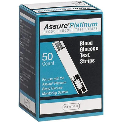 Assure Platinum Blood Glucose Test Strips, 50/Box