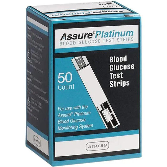 Assure Platinum Blood Glucose Test Strips, 50/Box