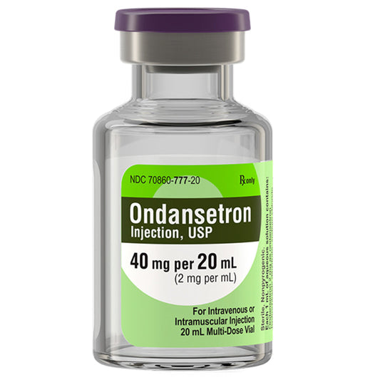 Ondansetron for Injection 40 mg per 20 mL Multi-Dose Vials, 10/Tray
