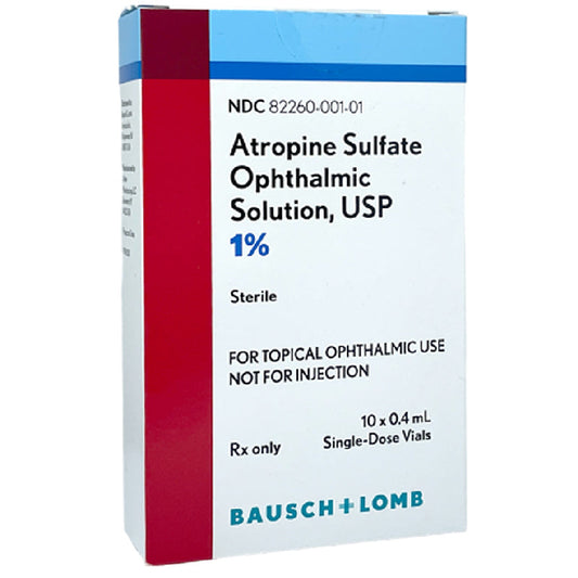 Atropine Sulfate Eye Drops Ophthalmic Solution 1% Single-dose Vials 10 Count (Rx)