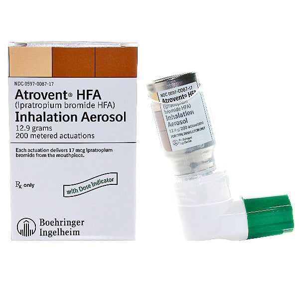 Atrovent HFA Ipratropium Bromide Aerosol Inhaler 17 mcg, 200 Metered Doses