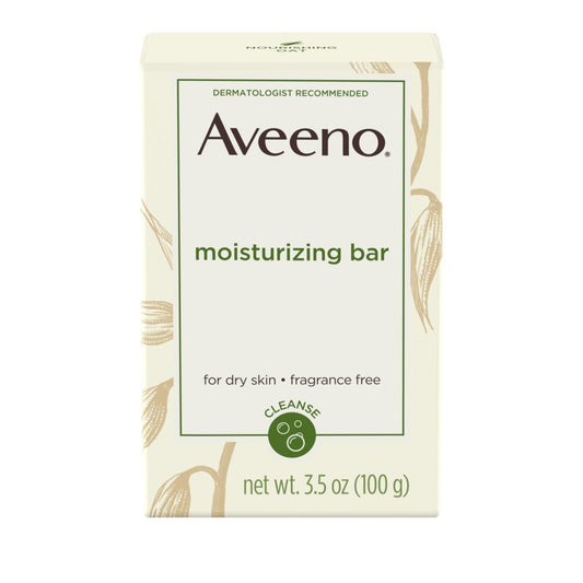 Aveeno Dry Skin Moisturizing Soap Fragrance-Free 3.5 oz Bar