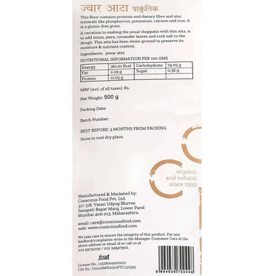Conscious Food Sorghum Flour Jowar Atta